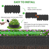 20 Pack Garden Edging with Stakes, Flower Bed Edging Borders, 5" X 20ft