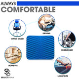SelectSoma Gel Seat Cushion for Long Sitting Pressure Relief for Back, Sciatica, Coccyx, Tailbone Pain - Cushion for Office Chair, Wheelchair, Car & Truck, Patio Chairs - Egg Seat Pad