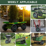 Taifa 1 PC 13 Inch 4.00-6 with 5/8'' & 3/4'' Bearings Rubber Solid Flat Free Replacement Tires and Wheels, Air Less Wheel for Wheelbarrow/Wagon/Hand Truck/Trolley/Garden Scooter etc.