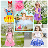 EULRGAUS Princess Dress Up, Toddler Dress Up Clothes, Cosplay Princess Costume Gift Set with Princess Dresses and Princess Toys, Pretend Play Girl Toys Age 3-6, Halloween Christmas Birthday Gift