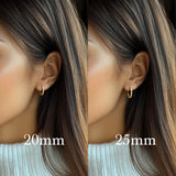 ELEBEST Gold Hoop Earrings for Women 14K Gold Earrings for Women 25mm