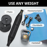 Exercise Hip Thrust Belt with Slip-Resistant Padding - Easy to Use with Dumbbells, Kettlebells, or Plates - Protects Your Hips for Gym, Home Workouts, or On the Go (Black)