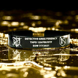 Center Mass, Inc. Legacy Band - Personalized ID & Memorial Bracelet - 2 Size Options - Black Metal