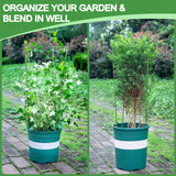 KLS 3 Pack Tomato Cage for Pots Plant Support, Upgrade 24 Inches Tomato Cages for Garden, Pepper Cage Trellis Kit with Plant Tie and Clips (24")