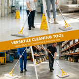 Commercial Mop Heavy Duty Industrial Mop- 3 Extra Large Cotton Looped Heads, 61" Aluminum Handle Mops for Concrete/Tile/Garage Floors-Home, Kitchen