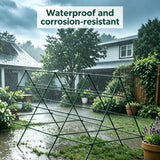 Orgrimmar 26 PCS 57" Garden Support Stakes Plastic Coated Deformable Climbing Plant Trellis Plant Climbing Frame for Tomato Cucumber Eggplant Vine Vegetable (57 Inch)