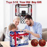 Indoor Basketball Hoop with Electronic Scoreboard & Balls for Kids Age 5-12