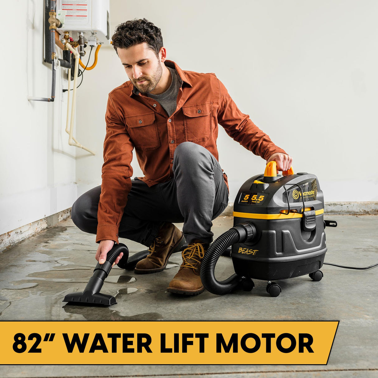 Vacmaster Professional Beast Series VFB511H 0201 5-Gallon 5.5 Peak HP Wet/Dry Vac, Black