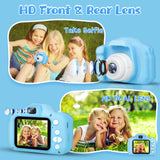 Kids Camera for Boys and Girls, GPOSY Digital Camera for Kids, Toddler Camera Christmas Birthday Toy Gifts for Kids Age 3 4 5 6 7 8 9 10 with 32GB SD Card, Video Recorder 1080P HD(Blue)