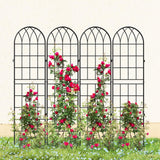 DoCred 4 Pack Garden Trellis for Climbing Plants, 59 Inch Metal Trellis
