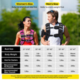 PACEARTH Weighted Vest, 4lb/6lb/10lb/12lb/16lb/20lb/25lb/30lb Weight Vest with Reflective Stripe, Body Weight Vests Adjustable for Men, Women Workout, Strength Training, Running, Walking, Jogging