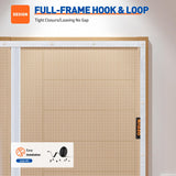 MAGZO Magnetic Screen Door Fit Door Size 36 x 80 Inch, Screen Size 38" x 81" Strong Magnet Door Mesh with Reinforced Hook & Loop for Patio, Sliding, French Door, White