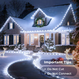 100Ft 720 LED Rope Lights for Outside with Remote & Plug - Cool White