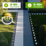 Mini Solar Ground Lights, 12 Pack Solar Powered Pathway Lights, Waterproof Outdoor Light for Garden, Driveway, Walkway, Backyard, Patio (Cool White)
