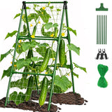Garden Arch Trellis for Climbing Plants Outdoor, Garden Arch for Climbing Vine Vegetable/Fruit/Flower, Cucumber Trellis for Raised Bed (15.7x47in)