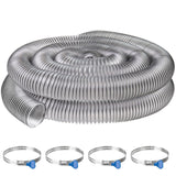 2-1/2" x 20' PVC Dust Collection Hose,2.5 Inch Dust Collector Hose,Dust Vacuum Hose Tube Pipe Flexible Clear PVC Fume Hose w/Carbon Steel Wire for Woodworking,Workshops,Dust Collectors