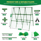 MQHUAYU 51"x 53" Cucumber Trellis for Raised Bed,Adjust A-Frame Trellis