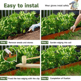 Corten Steel Landscape Edging 4.5 Inch Pre-Rusted 33Ft Total 10-Pack