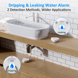 5 Pack Water Leak Detectors for Home, Stechro 4 Levels Adjustable Audio 0-120dB Water Sensor Alarm Leak Detector with Leak and Drip Alert, IP66 Water Leak Sensor for Basements Kitchen Sink Laundry