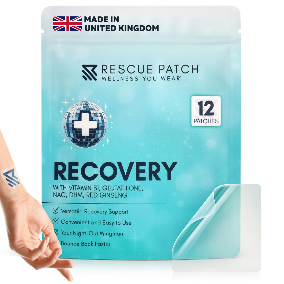 Recovery Patch Rescue Patch - Recovery Patch, Drinking Patches for After Party Relief ...