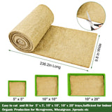 1Roll 10" X 236" Microgreen Growing Mat Hemp Fiber Grow Mats Microgreens Growing Kit Jute Hydroponic Pads Indoor Organic Production for Microgreen Starter Tray Wheatgrass Sprouts