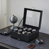 ProCase Watch Case, 8 Slot Mens Watch Box with Drawer -Black