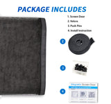 FEGO Garage Door Screen 16x7FT, Magnetic Screen Door with Retractable Fiberglass Mesh and Heavy Duty Weighted Bottom, Easy Assembly&Pass, Hands Free w/ 40 Magnets for 2 Car Garage/Patio/Small Shop