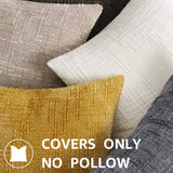 decorUhome Christmas Cream White Chenille Throw Pillow Covers 20x20 Set of 2 Thick Textured Slubby Couch Pillow Covers Farmhouse Accent Modern Neutral Decorative Pillow Cases for Bed Sofa Living Room