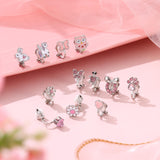 FUNRUN JEWELRY 12 Pairs Clip On Earrings for Women Non Pierced Fake Earring