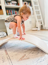 Balance Board Kids, [Natural Wood] Wobble Board for Kids Toddlers, Open Ended Montessori Waldorf Learning Toy, Gifts for 3 4 5 6 7 8 Year Old Boys Girls Birthday & Christmas Stocking Stuffers