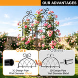 YOBAZAN Metal Garden Trellis 71"x20", 2 Pack Plant Support Trellis