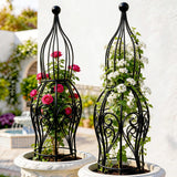 2-Pack Metal Garden Obelisk Trellis, 26.4" Butterfly Rose Plant Support