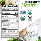 Sunfood Supergreens - Greens Superfood Powder, Super Greens Powder, Organic Greens Blend, Daily Green Juice Powder, Vegetable Smoothie Drink Mix for Gut Health with Chlorella & Spirulina - 8 oz Bag