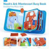 hahaland Noah's Ark Toy Busy Book for Toddlers 1-3 - Baptism Gifts for Boys Girls - Montessori Toys for 1 Year Old, Sensory Early Learning Educational One Year Old Boy Birthday Christmas Toddler Gifts