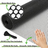 Tilvex 15.7" x10' Plastic Mesh Fence Roll,Heavy Duty Chicken Wire