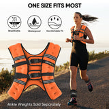 APEXUP Weighted Vest with 5lbs/10lbs/15lbs/20lbs/25lbs/30lbs Weights and Reflective Stripe, Weight Vest Men Women for Workout, Strength Training, Running (Orange, 20lbs)