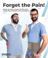 Sparthos Back Brace for Lower Back Pain - Immediate Relief from Sciatica, Herniated Disc - Lumbar Support Pad - For Home & Lifting At Work - For Men & Women - Fits 44–52″ Waist (Beige-L, Check Sizing)
