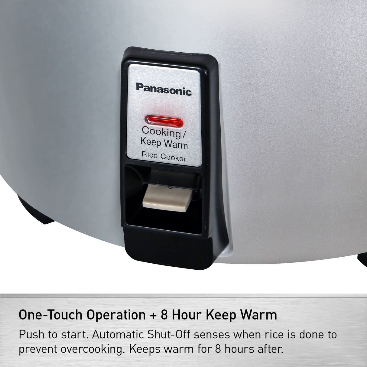 Panasonic Commercial Electric Rice Cooker, 120V Large Capacity 46-Cup (Cooked), 23-Cup (Uncooked) with One-Touch Operation - SR-GA721L - Silver