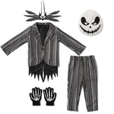 5 PCS Kids Jack Costume Set for Christmas Halloween - Includes Gloves Mask for Boys Ages 3-12