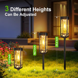 KOOPER Taller Solar Pathway Lights Outdoor, 6 Pack Upgraded Brighter Solar Garden Lights Solar Powered, Up To 15 Hours Outdoor Solar Lights for Yard Landscape Lighting Path Walkway Driveway Sidewalk