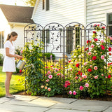 CL FUN Garden Trellis for Climbing Plants, 2 Pack 71x20 in Metal Lattice Panel with Black Coating, Tall Climbing Support for Rose Vines Clematis Flowers Vegetables Fruits - Plant Trellis Outdoor