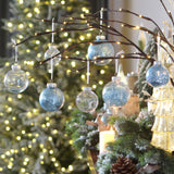 Sea Team Shatterproof Clear Plastic Christmas Ball Ornaments Decorative Xmas Balls Baubles Set with Stuffed Delicate Decorations (60mm/2.36 inch 30-Pack, Babyblue)