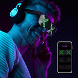 CHEMION LED Glasses for adults, Customizable Bluetooth LED Glasses, Perfect for Christmas, Halloween, and Birthday Parties (Color) (2024 Ver.)