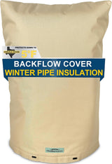 Cholila Cover Backflow Preventer Cover Insulated (5˚F) with Thicker 7 Layers Fabric - 24" W x 24" H with Aluminum Foil Backflow Cover for Winter Pipe Freeze Protection - Sprinkler Covers for Outside