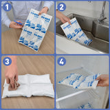 ICE OWL Dry Ice Packs for Shipping Non-Stick for Food Double-Sided Absorption TUV and SGS Tests Long Lasting Shipping Cold Packs 20 Sheets 14"x8.7" 20x4 for Coolers Lunch Bags 80Cells