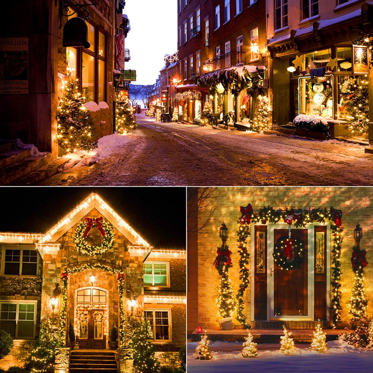 BrizLabs Clear Christmas Lights Outdoor 300 Count Incandescent Light String