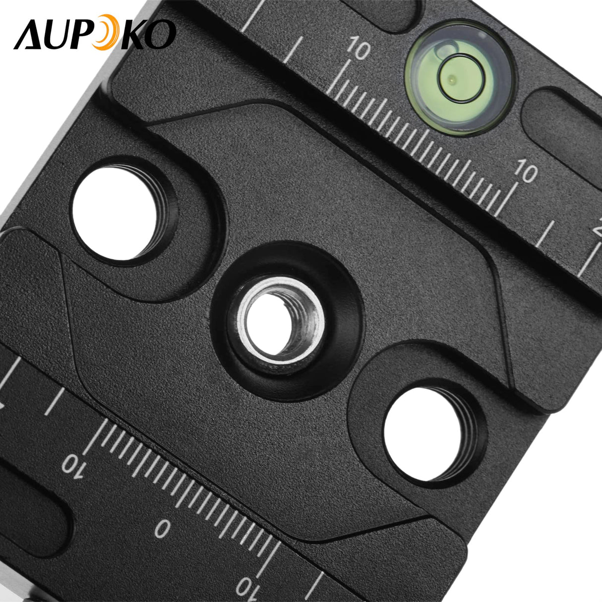 Aupoko QR-50N Plate Compatible with Arca Swiss, 50mm Universal Quick Release Plate Aluminum Alloy Clamp Adapter, 1/4" to 3/8" Compatible with Arca Swiss Ball Head