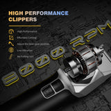 ANGFAN Professional Hair Clippers for Men - 8000RPM Brushless Motor & 440C Steel Blades, Barber-Grade Cordless Clippers & Trimmer Set for Fade Designs, Hair Cutting Tools for Professional Barbers