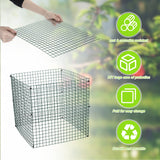 Zubebe 10 Pack Small Wire Plant Protectors Square Plant Protectors from Animals Mesh Cage Chicken Wire Cloche for Shrubs with Ground Stakes and Nylon Ties(Thickness 1mm,Dark Green)