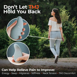 TMJ Relief Products Jaw Massager w/ Soothing Heat, Patented TMJ Massage Tool w/ 10 Gentle Vibration Modes, Eases TMJ Jaw & Neck Pain, Stiffness, Tension, Headaches, Migraine Relief, FSA/HSA Accredited